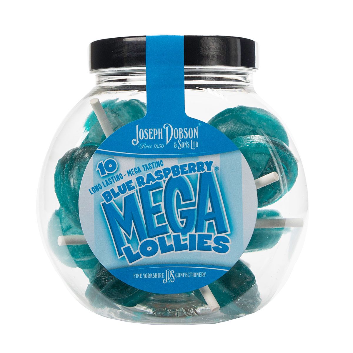 Blue Raspberry Mega Lollies - Kaboom Kandy