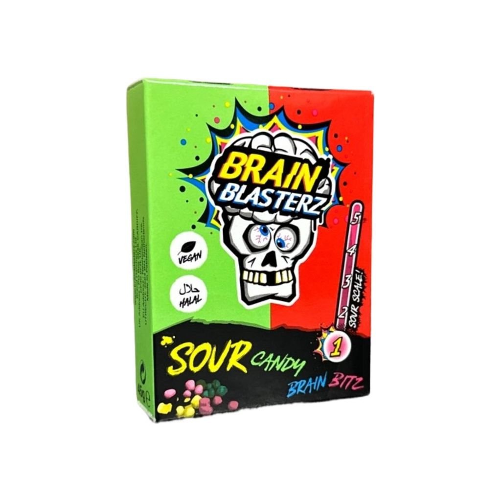 Brain Blasterz Sour Candy Brain Bitz Apple & Strawberry - Kaboom Kandy