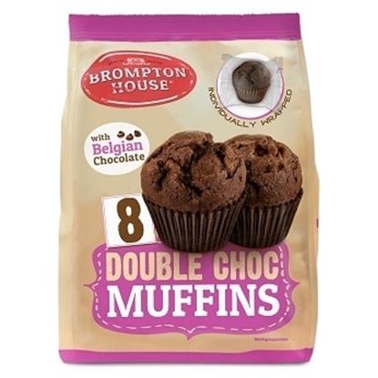 Brompton House 6 Double Choc Muffins With Belgian Chocolate - Kaboom Kandy