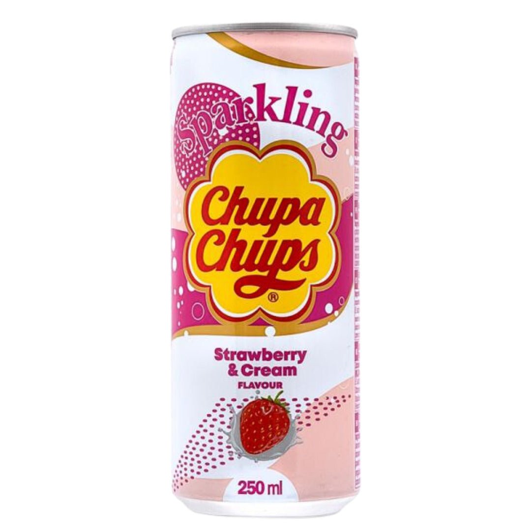 Chupa Chups Sparkling Strawberry & Cream Soda - Kaboom Kandy