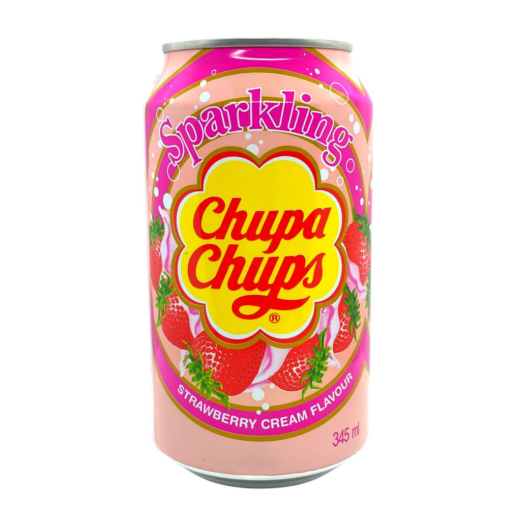 Chupa Chups Sparkling Strawberry & Cream Soda Large - Kaboom Kandy