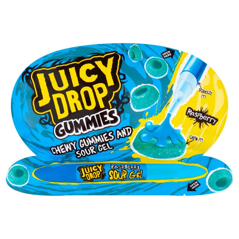 Juicy Drop Gummies Blue Raspberry - Kaboom Kandy