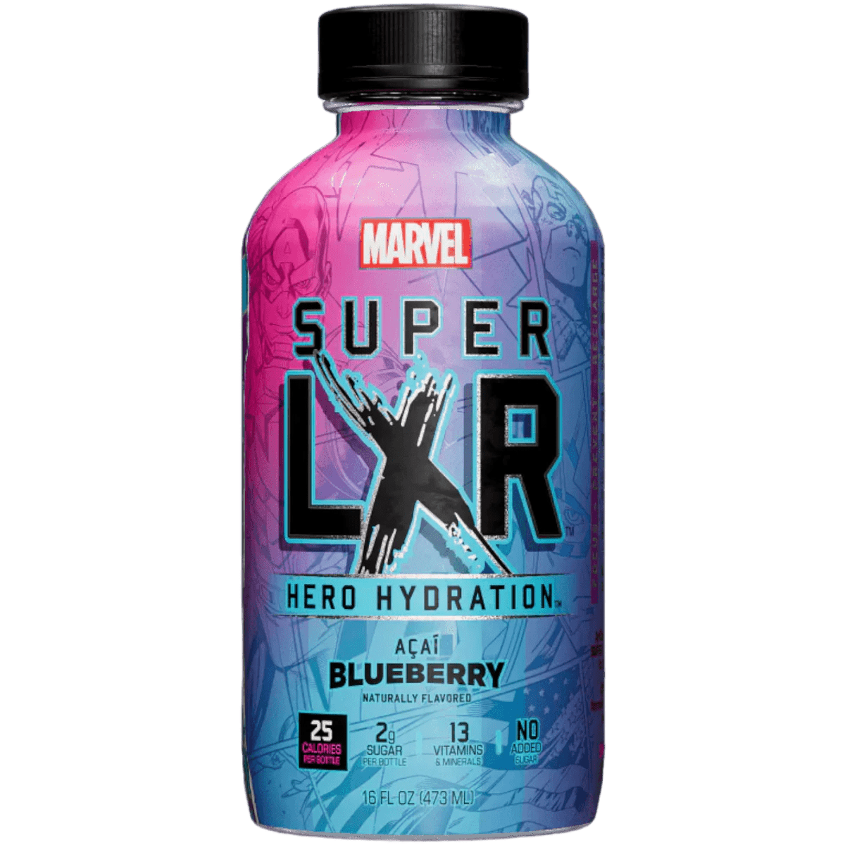 Marvel Super LXR Hero Hydration - Acai Blueberry ( Captain America) - Kaboom Kandy