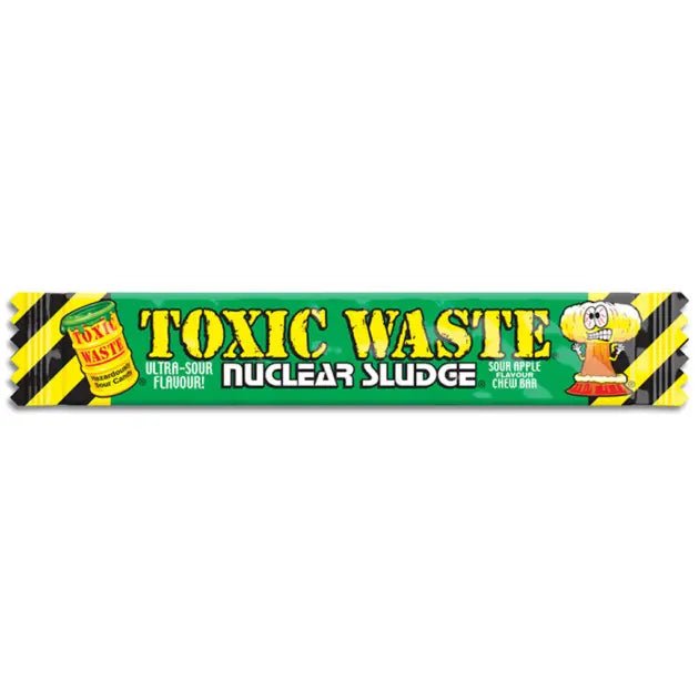 Toxic Waste- Sour Apple Nuclear Sludge Chew Bar - Kaboom Kandy